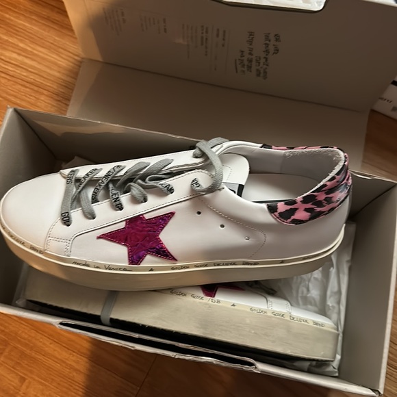 golden goose Nordstrom edition size 41 11 pink star hi star - Picture 3 of 9